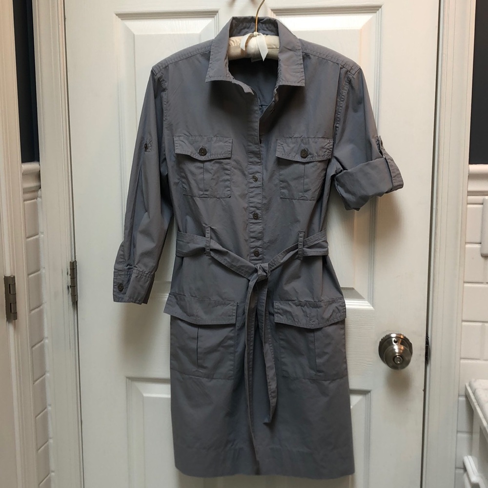 JCrew Factory Belted dress convertible sleeves